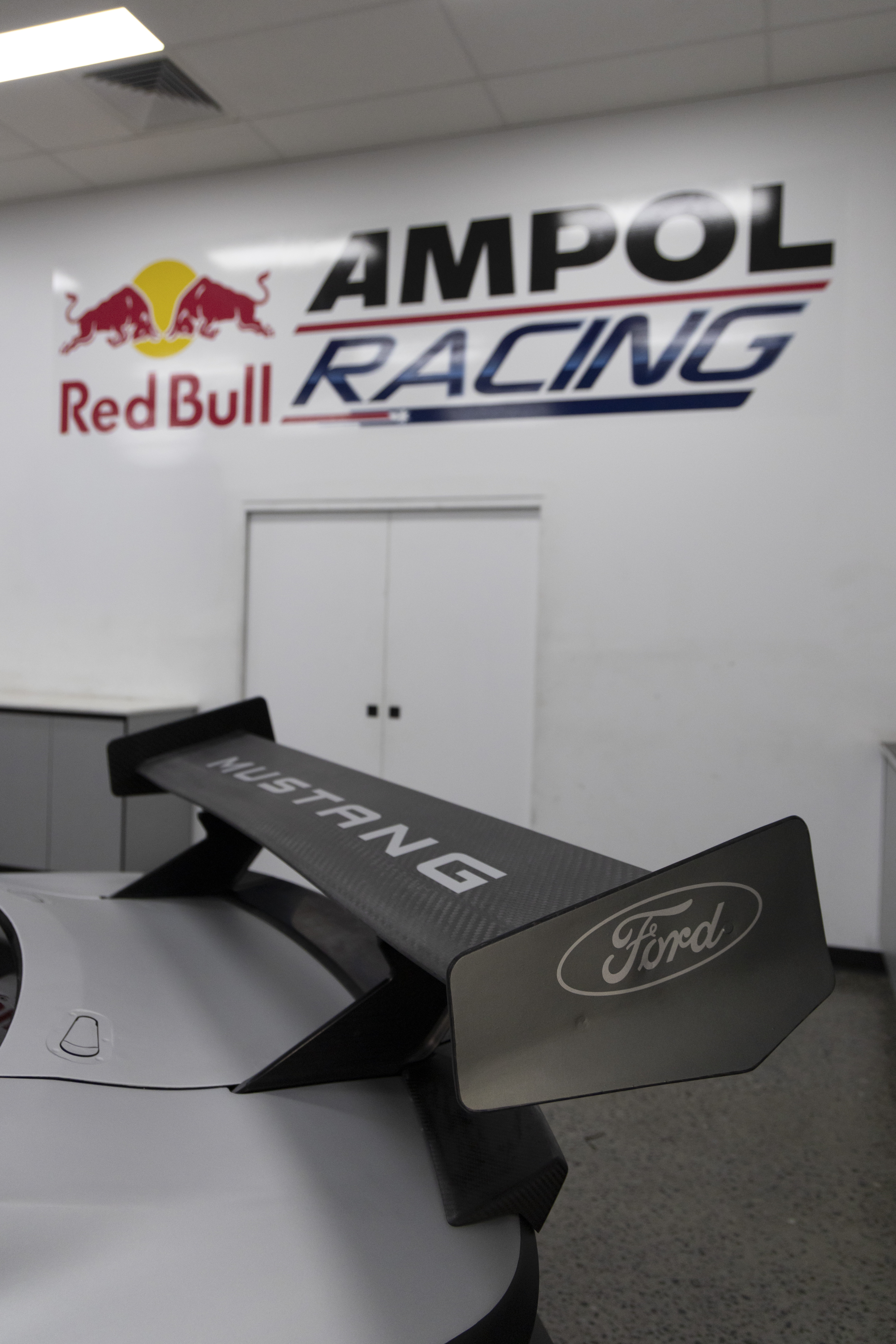 We've just completed the very first Triple Eight-built Ford Mustang Supercar, and it’s now prepped and ready for its journey to the United States for Supercars' mandated wind tunnel testing at the end of the year.